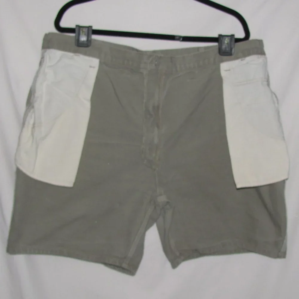 Mens' Carhartt Green Brown Drab Cargo Shorts Size 43 x 8 - Picture 5 of 8